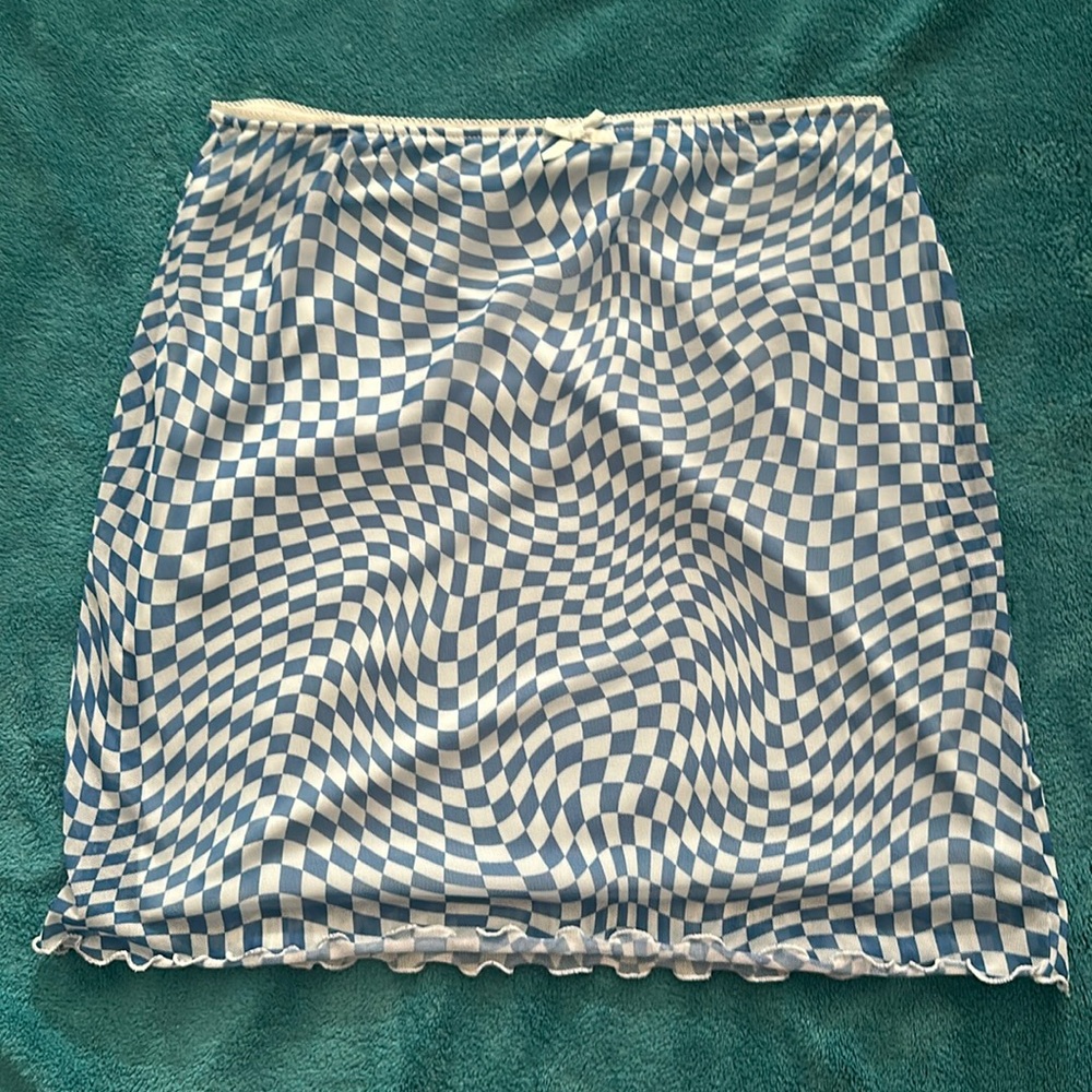 Blue checker skirt 💙🦋